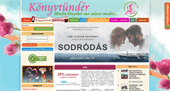 Desktop Screenshot of konyvtunder.hu
